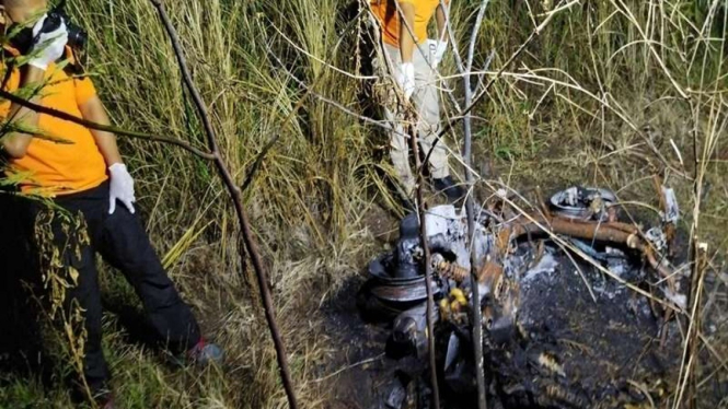 Penemuan jasad dengan motor terbakar di Semarang