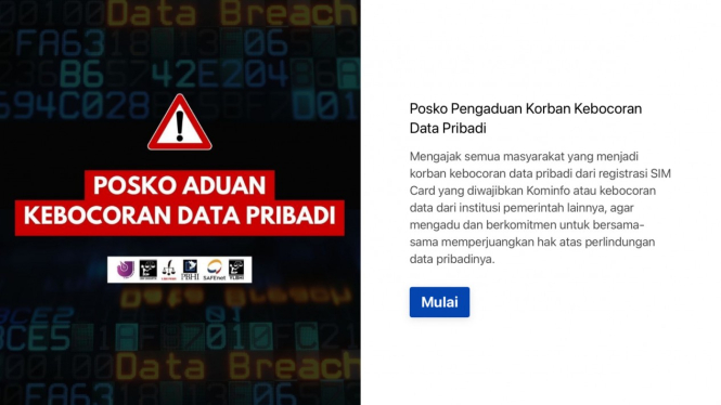 Posko Aduan Kebocoran Data Pribadi.