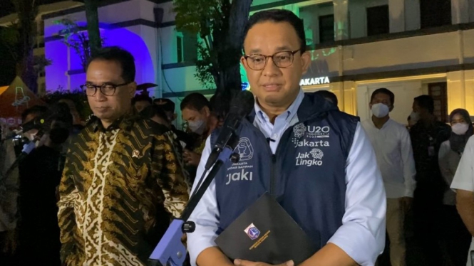 Gubernur DKI Jakarta Anies Baswedan di Kota Tua Jakarta Barat