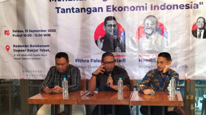 Diskusi Menakar Gagasan Capres 2024 dan Tantangan Ekonomi Indonesia.