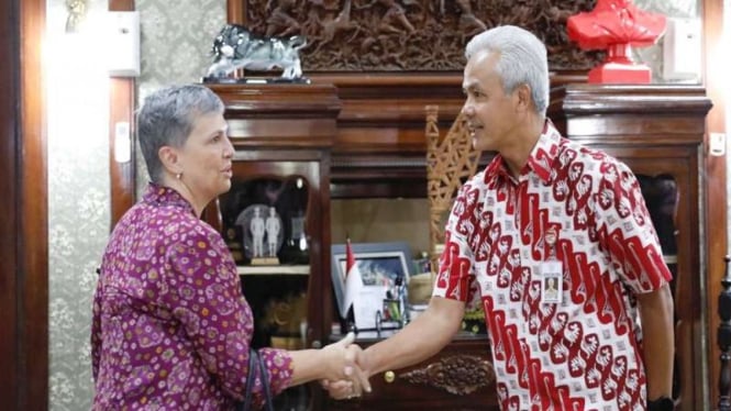 Dubes Australia Penny Williams menemui Gubernur Jawa Tengah Ganjar Pranowo