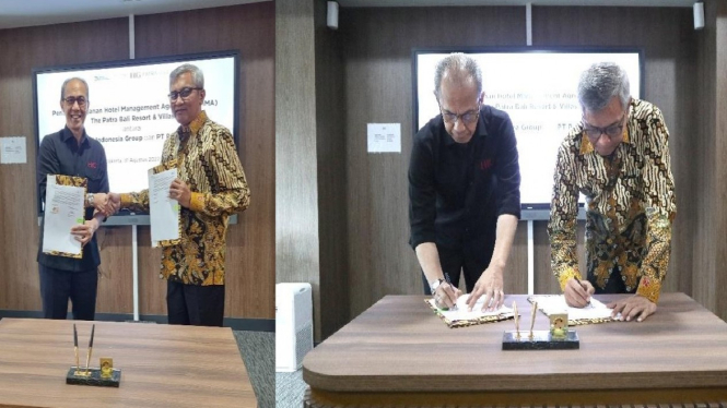 Penandatanganan Hotel Management Agreement HIG dan Patra Jasa