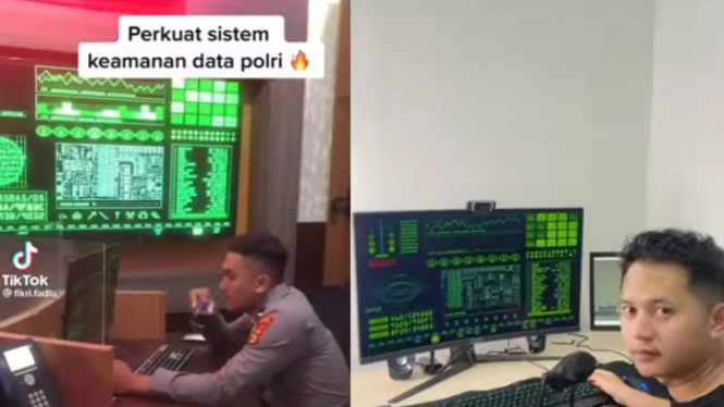 Netizen bongkar polisi bergaya sedang bekerja pantau data