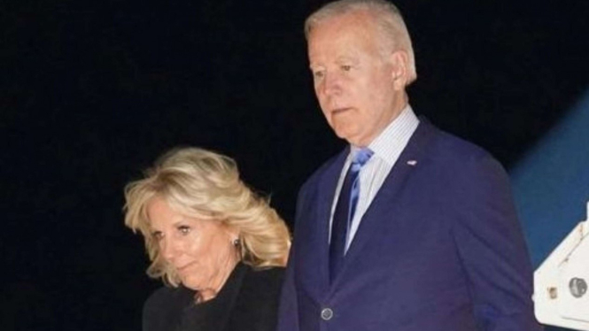 Joe Biden dan istrinya tiba di London untuk pemakaman Ratu Elizabeth II