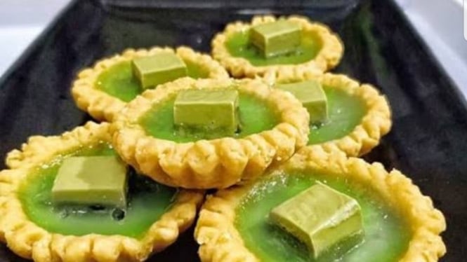 Pie susu matcha