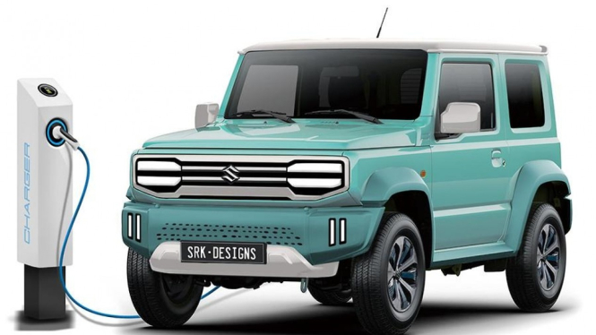 Ilustrasi gambar mobil Suzuki Jimny EV