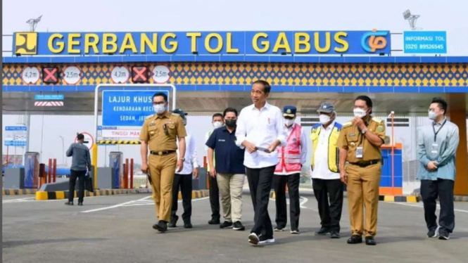 Presiden Jokowi resmikan Tol Cibitung-Cilincing.