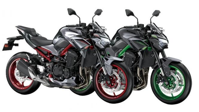 Ilustrasi gambar motor Kawasaki Z900 warna baru