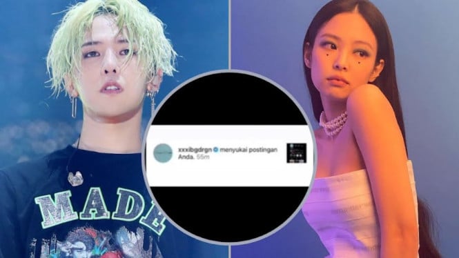 G-Dragon Likes Postingan Jennie