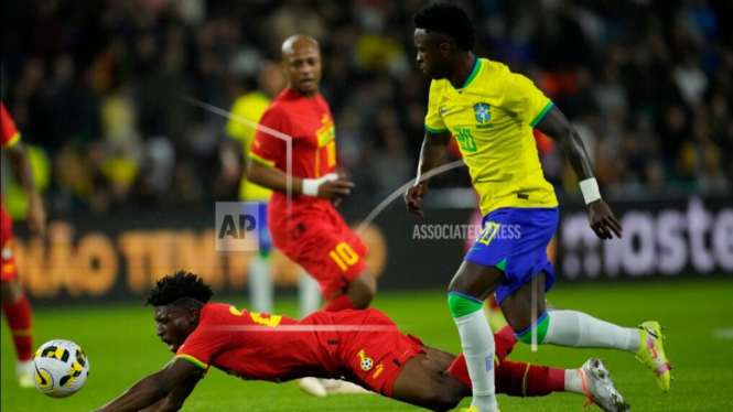 Timnas Brasil vs Ghana. 