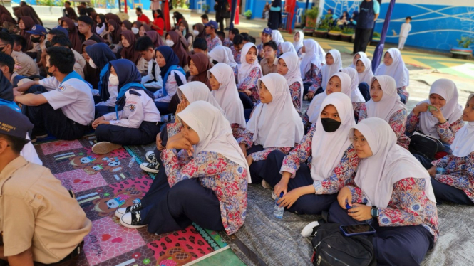 Siswa SMPN di Cianjur, Jawa Barat.