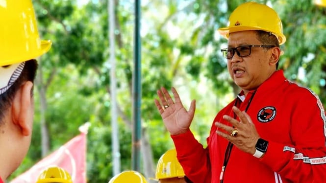 Hasto Kristiyanto di Peletakan Batu Pertama Kantor PDIP Sabang Aceh