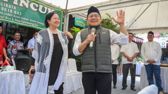 Ketua DPR Puan Maharani dan Ketum PKB Muhaimin Iskandar alias Cak Imin.