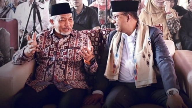 Presiden PKS Ahmad Syaikhu dan Gubernur DKI Anies Baswedan.