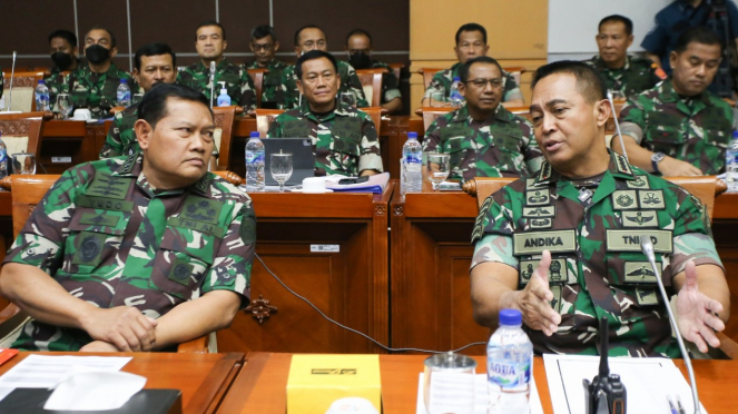Panglima TNI Andika Perkasa dan Kasal Yudo Margono