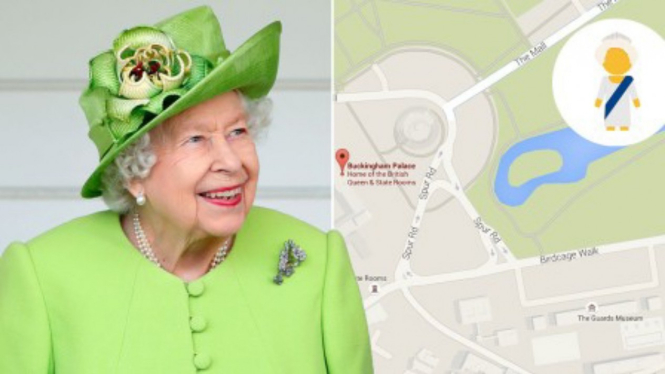 Ikon PegMa'am Ratu Elizabeth II hilang dari Google Maps.