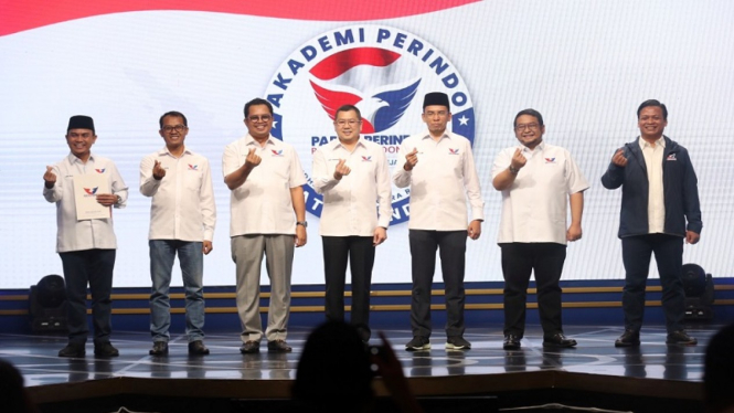Ketua Umum DPP Perindo Hary Tanoesoedibjo meresmikan Akademi Perindo