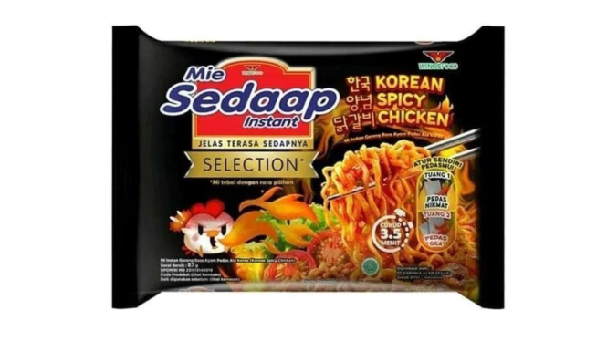 ilustrasi Mie Sedaap Korean Spicy Chicken