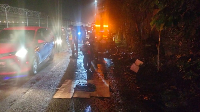 Lokasi Kecelakaan Pemotor Tabrak Pesepeda di Cengkareng