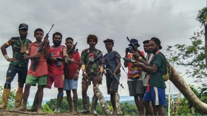 Wajah-wajah anggota TPNPB-OPM yang membantai pekerja jalan Trans-Papua Barat