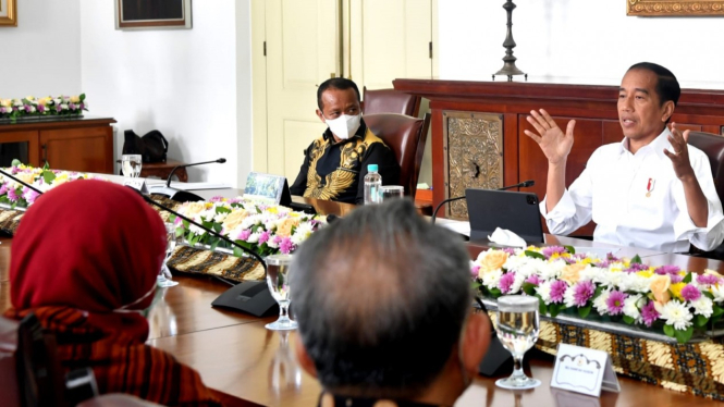 Presiden Jokowi menerima perwakilan KAHMI di Istana Bogor