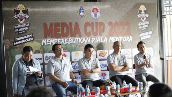 Konferensi pers Media Cup 2022.