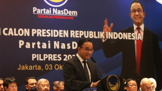 Deklarasi Calon Presiden Partai Nasdem Usung Anies Baswedan