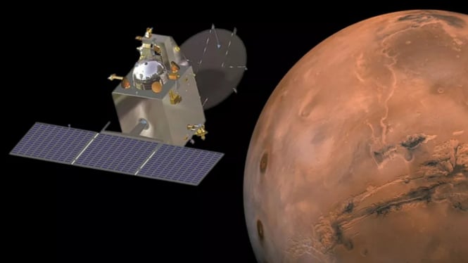 Ilustrasi Mars Orbiter Mission (MOM).