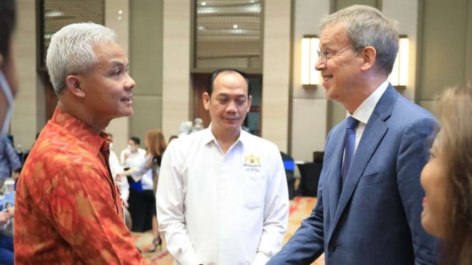 Gubernur Jateng Ganjar Pranowo dan Dubes Uni Eropa.