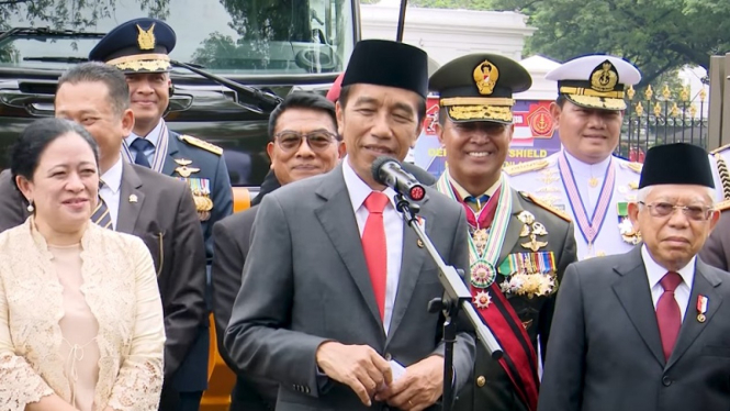 Presiden Jokowi di HUT ke 77 TNI