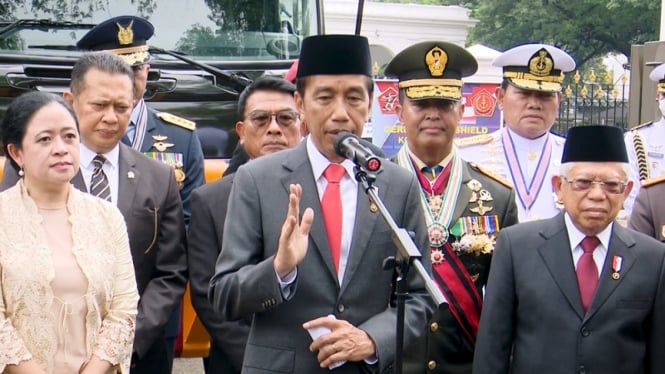 Presiden Jokowi di HUT ke 77 TNI
