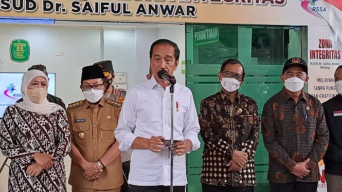  Presiden RI Joko Widodo di RSSA Kota Malang. 