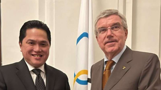 Erick Thohir dan Presiden IOC Thomas Bach