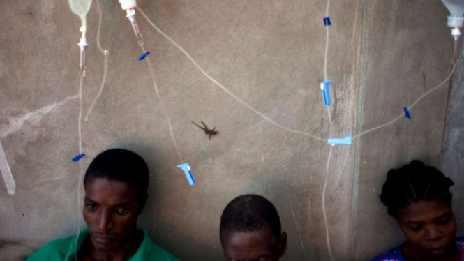 Kondisi saat terjadi wabah kolera di Haiti tahun 2010