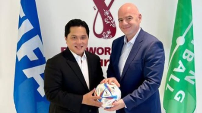 Menteri BUMN, Erick Thohir bertemu Presiden FIFA Gianni Infantino