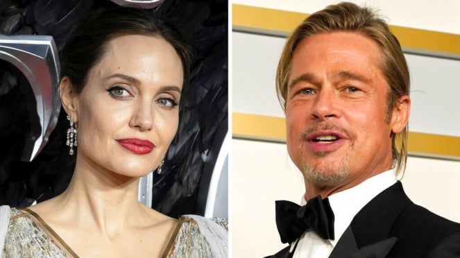 Angelina Jolie dan Brad Pitt.