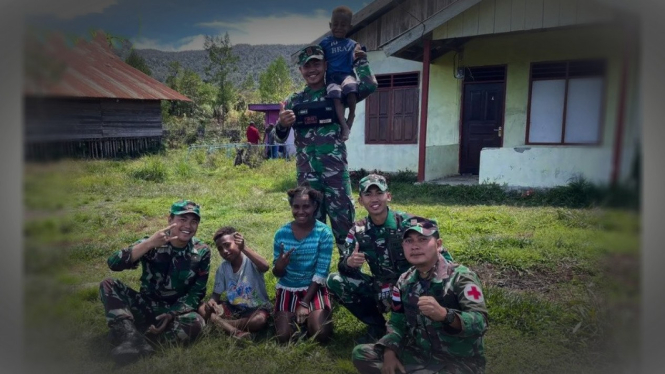 VIVA Militer: Prajurit TNI Satgas Apter Kesdam Jaya di Papua.