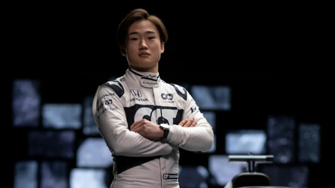 Pembalap Formula 1 tim AlphaTauri, Yuki Tsunoda