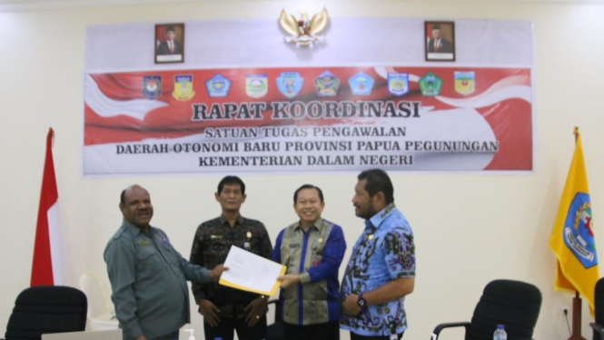 Kemendagri gelar Rakor lanjutan di Gedung Aithousa Betlehem, Wamena, Jayawijaya Rabu (5/10/2022).