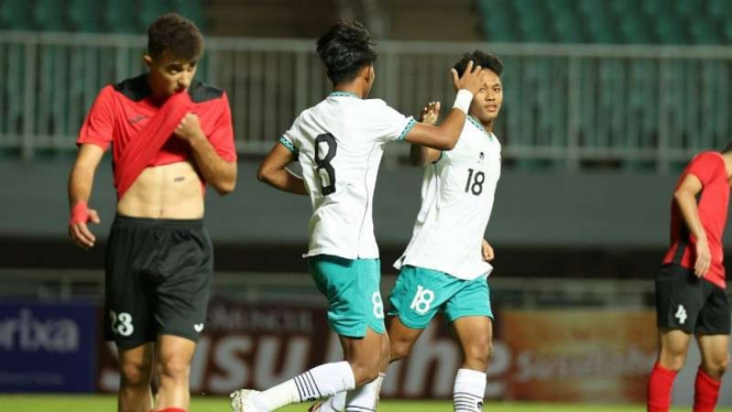 Timnas Indonesia U-17 saat taklukkan Palestina