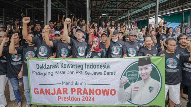 Pedagang, PKL dan Kowarteg di Bekasi dukung Ganjar Pranowo jadi capres