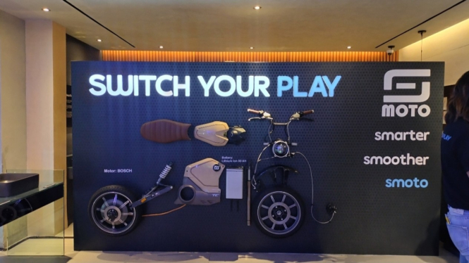Komponen kendaraan listrik sepeda motor milik Smoto
