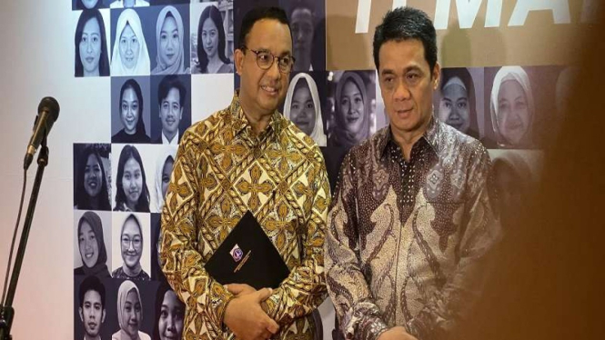 Gubernur DKI Jakarta Anies Baswedan dan Wagub DKI Jakarta, Riza Patria.