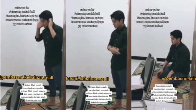 Rizky Billar sebelum diperiksa polisi.