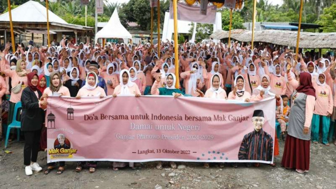 Ratusan emak-emak di Kota Binjai dukung Ganjar Pranowo jadi presiden