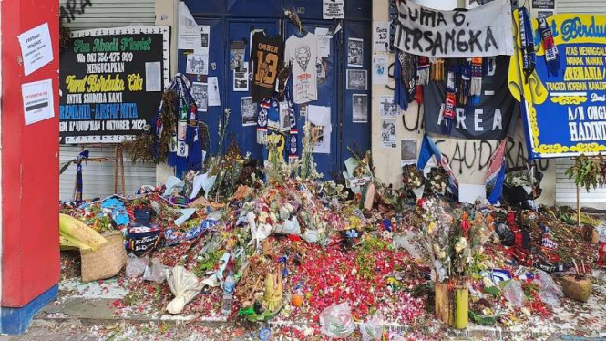 Sudut Stadion Kanjuruhan pasca Tragedi Kanjuruhan.