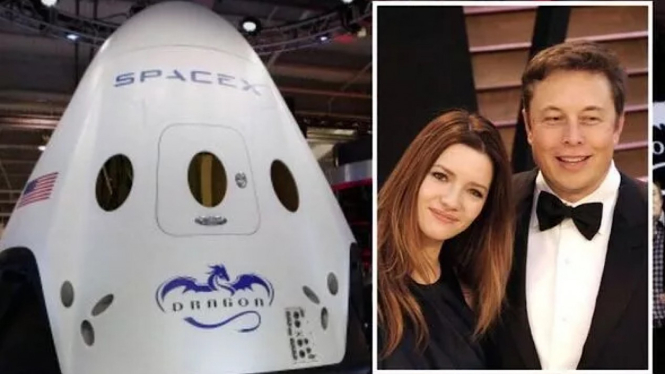 Elon Musk dan mantan istrinya Talulah Riley.