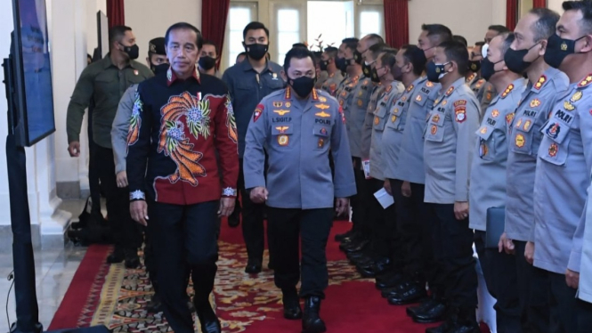 Pertemuan Presiden Jokowi dan Kapolri, Kapolda dan Kapolres