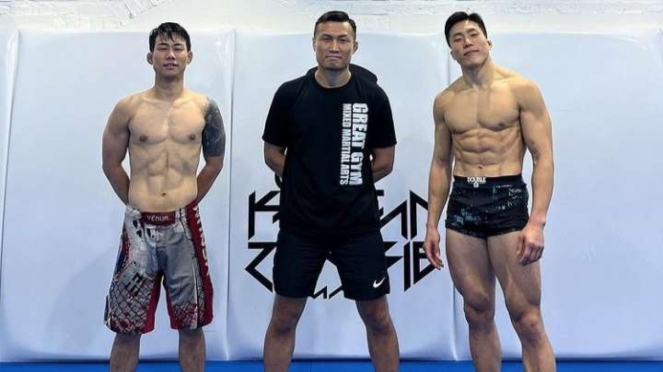 Petarung Korea Selatan Ki Won Bin bersama Korean Zombie untuk semifinal UFC 280