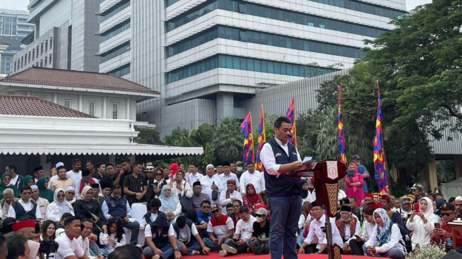 Riza Patria saat perpisahan di Balai Kota